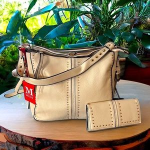 Montana West Conceal Carry Leather Hobo/Crossbody Bag - NWT